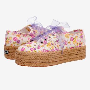 SUPERGA X LoveshackFancy 8.5 NEW in Box Espradrille Platform Sneakers SOLD OUT